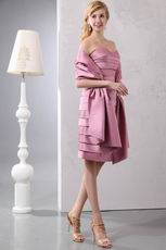 Classical Pleated Flamingo Mother Of The Bride With Shawl