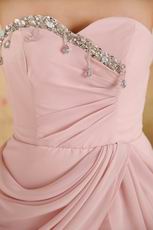Lovable Sweetheart Crystals Decorate Pink Homecoming Mini Dress Most Choice