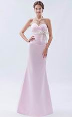 Pretty Sweetheart Sheath Silhouette Misty Rose Prom Dress Petite