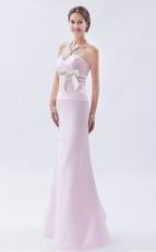 Pretty Sweetheart Sheath Silhouette Misty Rose Prom Dress Petite