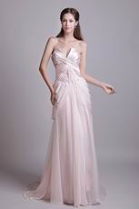 V-Shaped Strapless Baby Pink Prom Dress For Sale In Wisconsin