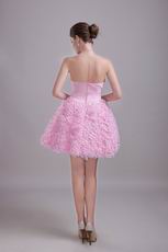 Pink Layers Lace Skirt Sweet 16 Dress With Rhinestone Crystals