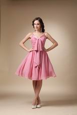 Pink Spaghetti Straps Wholesale Homecoming Dresses