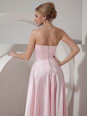 Strapless Baby Pink 2014 Prom Party Dress For Cheap