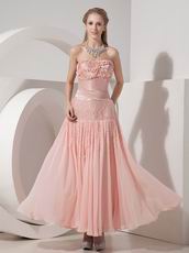 Ankle-length 100D Chiffon Discount Prom Dresses Blush