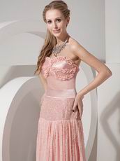 Ankle-length 100D Chiffon Discount Prom Dresses Blush