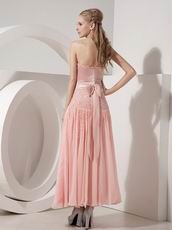 Ankle-length 100D Chiffon Discount Prom Dresses Blush