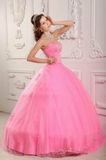 Pink Sweetheart Appliqued Edge Quinceanera Dress Online