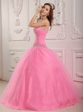 Lovely Sweetheart Pink Ball Gown Skirt Quinceanera Dress