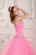 Lovely Sweetheart Pink Ball Gown Skirt Quinceanera Dress