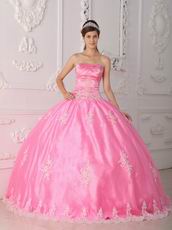 Lovely Strapless Ball Gown Floor Length Pink Skirt