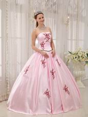 Pink Quinceanera Dress With Corset Back Long Skirt