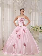 Pink Quinceanera Dress With Corset Back Long Skirt