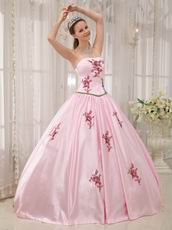 Pink Quinceanera Dress With Corset Back Long Skirt