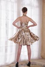 Sexy Halter Knee-length Printed Short Prom Dress For Girl Design