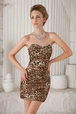 Sexy Sweetheart Leopard Print Short Mini-length Prom Dress