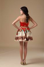 Colorful Sweetheart Printed Sweet Sixteen Prom Dress For Girl