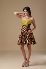 Multi-color Tiger Printed Short Sweet 16 Dress For Cheap