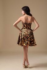 Multi-color Tiger Printed Short Sweet 16 Dress For Cheap