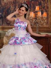 Lovely Spaghetti Straps Floor Length Layers 2014 Quinceanera Dress