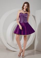Sexy Sweetheart Sequin Emberllish Cocktail Dress For Girl