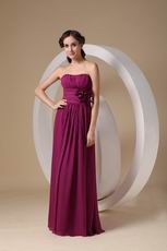 Ruby Chiffon Beach Bridesmaid Dresses For 2014 Wedding