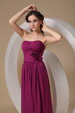 Ruby Chiffon Beach Bridesmaid Dresses For 2014 Wedding