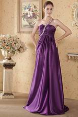 One Shoulder Sweetheart Eggplant Prom Dress To 2014 Prom Wear
