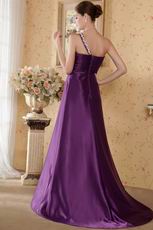 One Shoulder Sweetheart Eggplant Prom Dress To 2014 Prom Wear