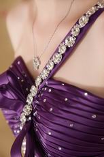 One Shoulder Sweetheart Eggplant Prom Dress To 2014 Prom Wear