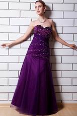 Beautiful Sweetheart Floor Length Pansy Evening Dress