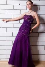 Beautiful Sweetheart Floor Length Pansy Evening Dress