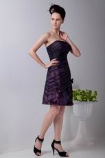 Pretty Strapless Black Tulle Short Dress For Homecoming