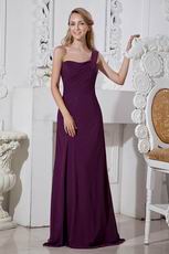 Inexpensive One Shoulder Strap Purple Chiffom Formal Prom Dress