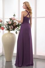 Floor Length Dark Orchid Chiffon Mother Of The Bride Dress