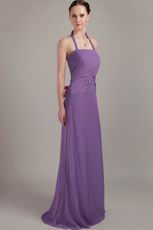 Light Lavender Purple Halter Skirt Bridesmaid Dress Sale