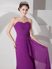 Pretty Purple Chiffon Dress For 2014 JR Bridesmaid