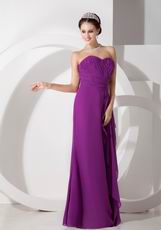 Pretty Purple Chiffon Dress For 2014 JR Bridesmaid