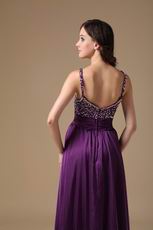 Purple Custom Made Elegant Woman Evening Celebrity Dress