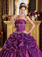 Stylish Corset Back Purple Floor Length Dress Quinceanera