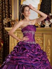 Stylish Corset Back Purple Floor Length Dress Quinceanera