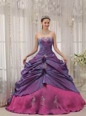 Clearance Quinceanera Dress Dark Orchid With Camellia