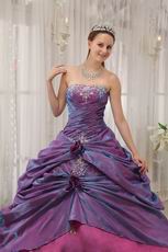 Clearance Quinceanera Dress Dark Orchid With Camellia