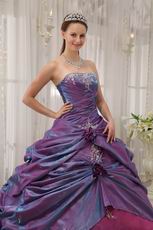 Clearance Quinceanera Dress Dark Orchid With Camellia