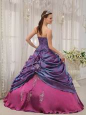 Clearance Quinceanera Dress Dark Orchid With Camellia