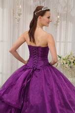 Purple Quinceanera Dress With Puffy Floor Length Skirt