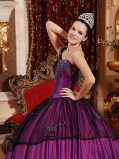 Single One Shoulder Purple Coming-of-age Ceremony Girls Dress