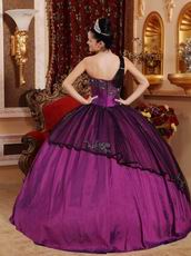 Single One Shoulder Purple Coming-of-age Ceremony Girls Dress