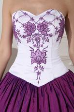 Stylish Embroidery Dark Magenta Quinceanera Prom Girl Dress