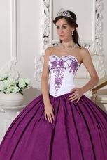 Stylish Embroidery Dark Magenta Quinceanera Prom Girl Dress